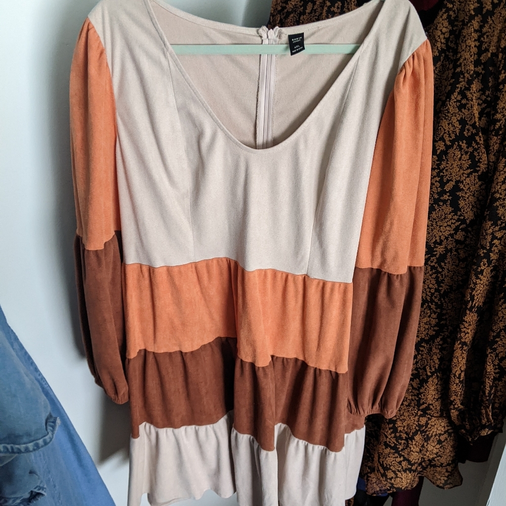 Shein | Long Sleeve Suede Feeling Dress